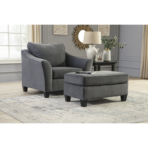 Sanzero Graphite Ottoman - bellafurnituretv