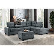 Maston Dark Gray Ottoman - bellafurnituretv