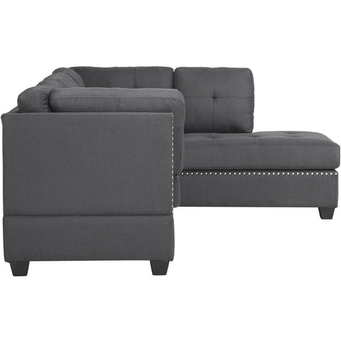 [SPECIAL] Dasha Dark Gray Sectional - bellafurnituretv