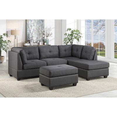 [SPECIAL] Dasha Dark Gray Sectional - bellafurnituretv