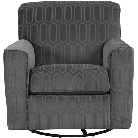 Zarina Graphite Swivel Accent Chair - bellafurnituretv