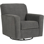 Alcona Charcoal Swivel Accent Chair - bellafurnituretv