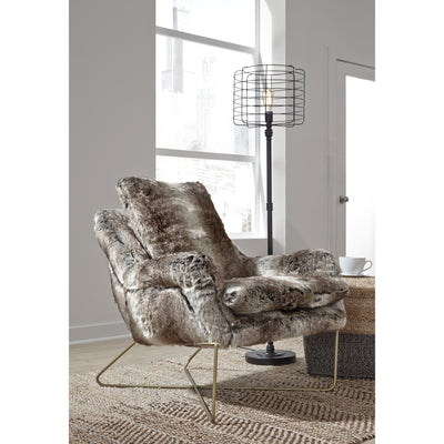 Wildau Gray Accent Chair - bellafurnituretv