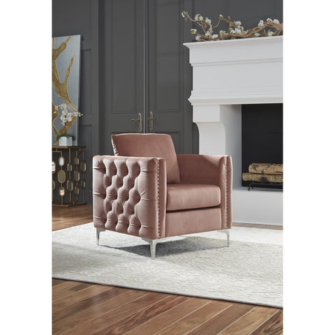 Lizmont Blush Pink Accent Chair - bellafurnituretv