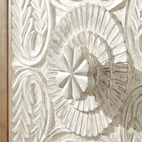 Lorenburg Antique White/Brown Accent Cabinet - bellafurnituretv