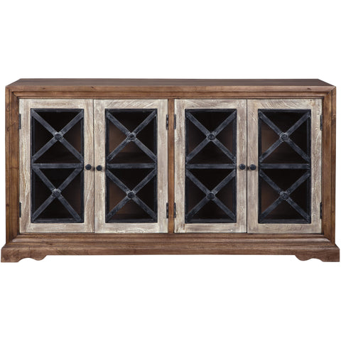 Ellisburg Antique Brown Accent Cabinet - bellafurnituretv