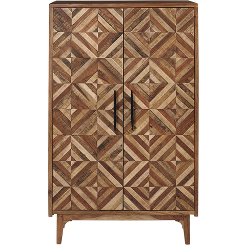 Gabinwell Two-tone Brown Accent Cabinet - bellafurnituretv