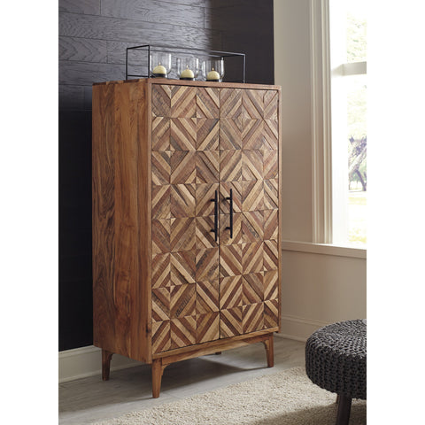 Gabinwell Two-tone Brown Accent Cabinet - bellafurnituretv