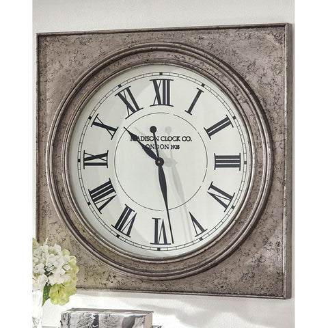 Pelham Wall Clock by Ashley - bellafurnituretv