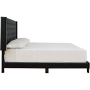 Vintasso Black Queen Upholstered Platform Bed - bellafurnituretv