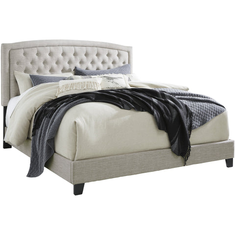 Jerary Khaki King Upholstered Bed - bellafurnituretv
