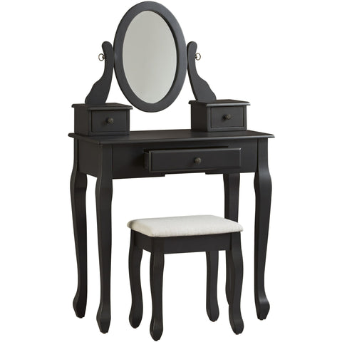 Huey Vineyard Black Vanity Set - bellafurnituretv