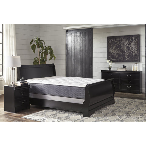 Huey Vineyard Black Full Sleigh Bed - bellafurnituretv