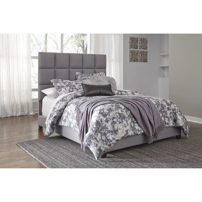 Dolante Gray Square Tufted Queen Upholstered Bed - bellafurnituretv