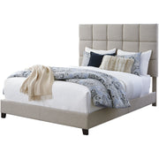 Dolante Beige Square Tufted King Upholstered Bed - bellafurnituretv