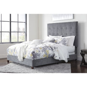Dolante Gray Tufted Queen Upholstered Bed - bellafurnituretv