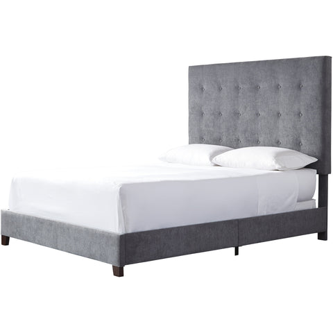 Dolante Gray Tufted Queen Upholstered Bed - bellafurnituretv