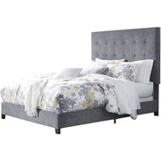 Dolante Gray Tufted Queen Upholstered Bed - bellafurnituretv