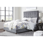 Dolante Gray Tufted Queen Upholstered Bed - bellafurnituretv