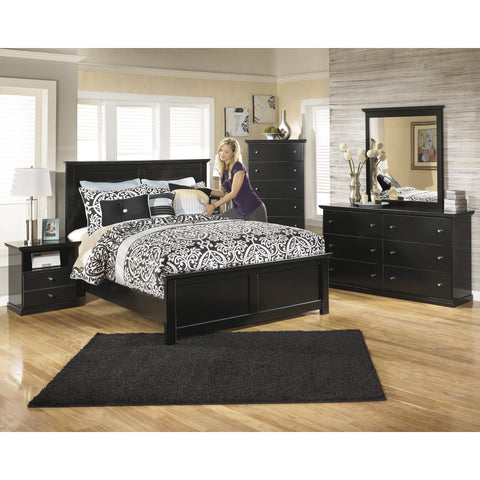 Maribel Black Panel Bedroom Set - bellafurnituretv
