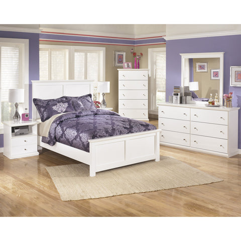 Bostwick Shoals White Full Panel Bed - bellafurnituretv