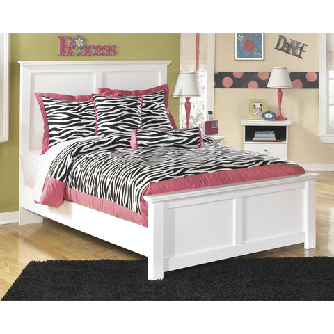 Bostwick Shoals White Full Panel Bed - bellafurnituretv