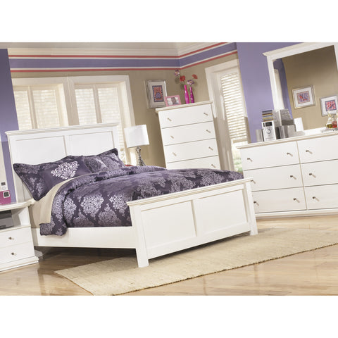 Bostwick Shoals White Full Panel Bed - bellafurnituretv