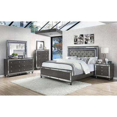 Refino Gray LED Panel Bedroom Set - bellafurnituretv