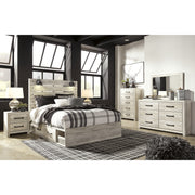 [SPECIAL] Cambeck Whitewash Storage Platform Bedroom Set - bellafurnituretv