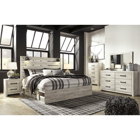 [SPECIAL] Cambeck Whitewash Storage Platform Bedroom Set - bellafurnituretv