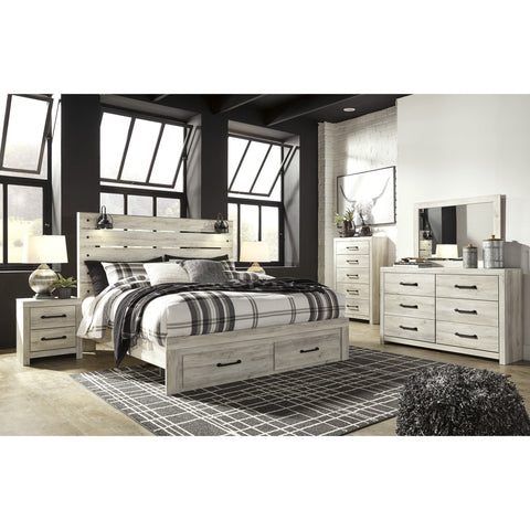 [SPECIAL] Cambeck Whitewash Footboard Storage Bedroom Set - bellafurnituretv