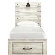 Cambeck Whitewash Twin Footboard Storage Bed - bellafurnituretv