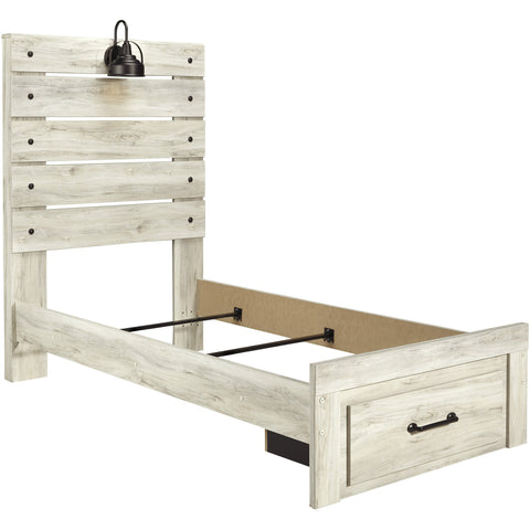 Cambeck Whitewash Twin Footboard Storage Bed - bellafurnituretv