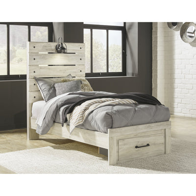 Cambeck Whitewash Twin Footboard Storage Bed - bellafurnituretv