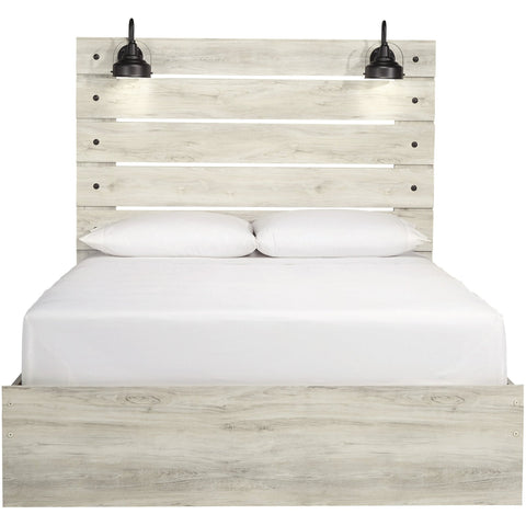 Cambeck Whitewash Queen Panel Bed - bellafurnituretv