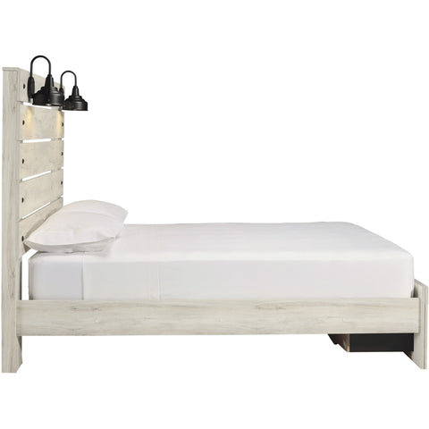 Cambeck Whitewash Queen Footboard Storage Bed - bellafurnituretv