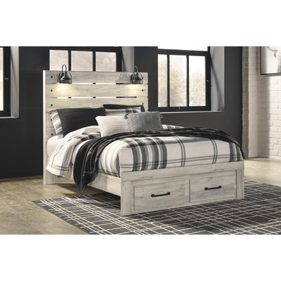 Cambeck Whitewash Queen Footboard Storage Bed - bellafurnituretv