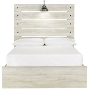 Cambeck Whitewash Full Side Storage Platform Bed - bellafurnituretv