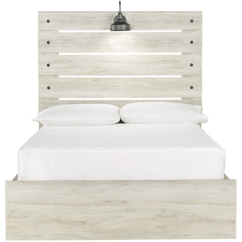 Cambeck Whitewash Full Side Storage Platform Bed - bellafurnituretv