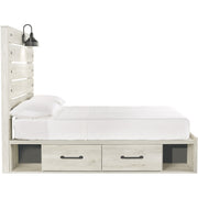 Cambeck Whitewash Full Side Storage Platform Bed - bellafurnituretv