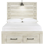 Cambeck Whitewash Full Footboard Storage Bed - bellafurnituretv