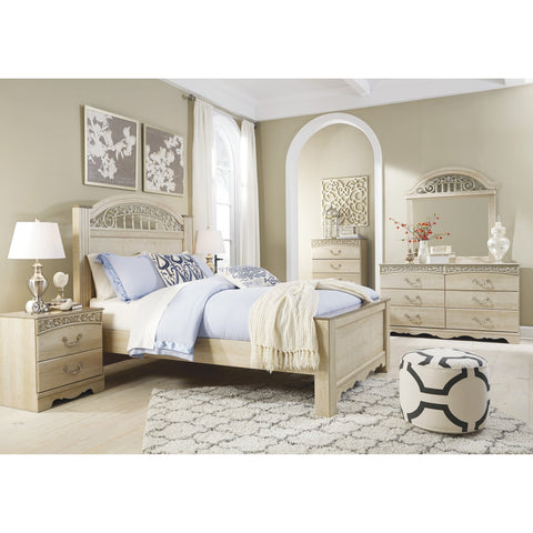 Catalina Antique White Poster Bedroom Set - bellafurnituretv