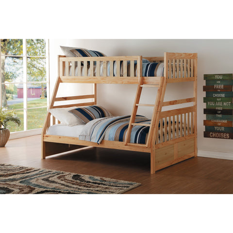 Bartly Pine Twin/Full Bunk Bed | B2043 - bellafurnituretv