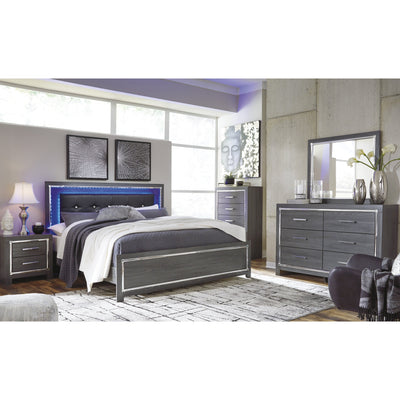 [SPECIAL] Lodanna Gray LED Panel Bedroom Set - bellafurnituretv