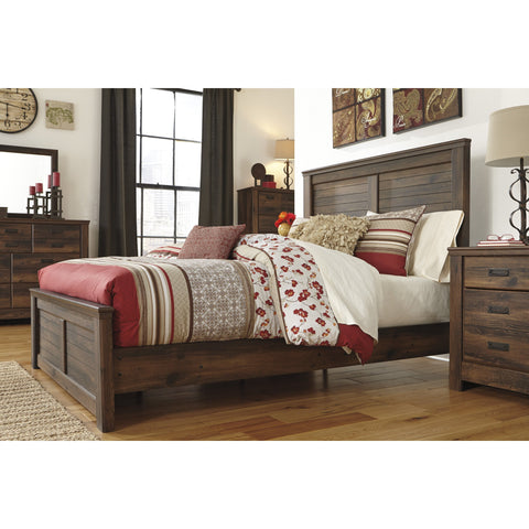 Quinden Dark Brown Panel Bedroom Set | B246 - bellafurnituretv