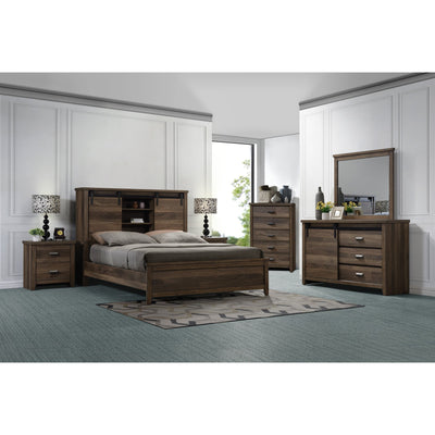 Calhoun Brown Bookcase Configurable Bedroom Set - bellafurnituretv