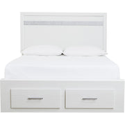 Jallory White Queen Footboard Storage Platform Bed - bellafurnituretv