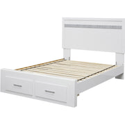 Jallory White Queen Footboard Storage Platform Bed - bellafurnituretv