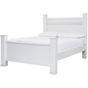 Jallory White Queen Poster Bed - bellafurnituretv