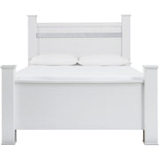 Jallory White Queen Poster Bed - bellafurnituretv